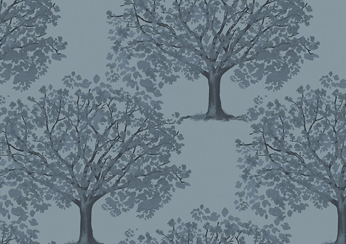Classic Woodland, Monochrome - Motorised Roman Blind - Image 7